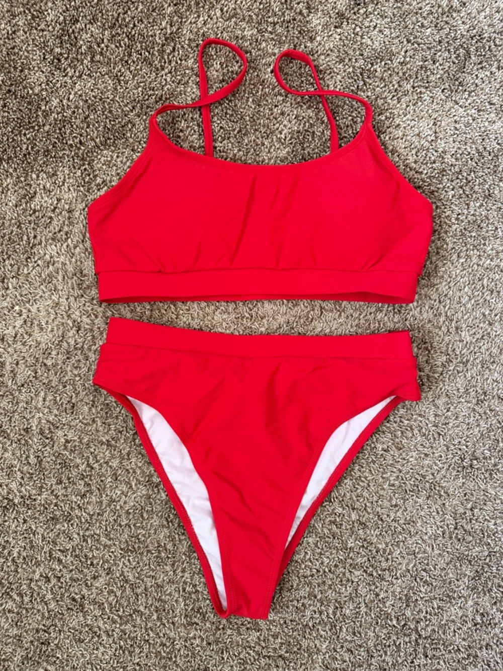 Red Two-Piece Bikini Set